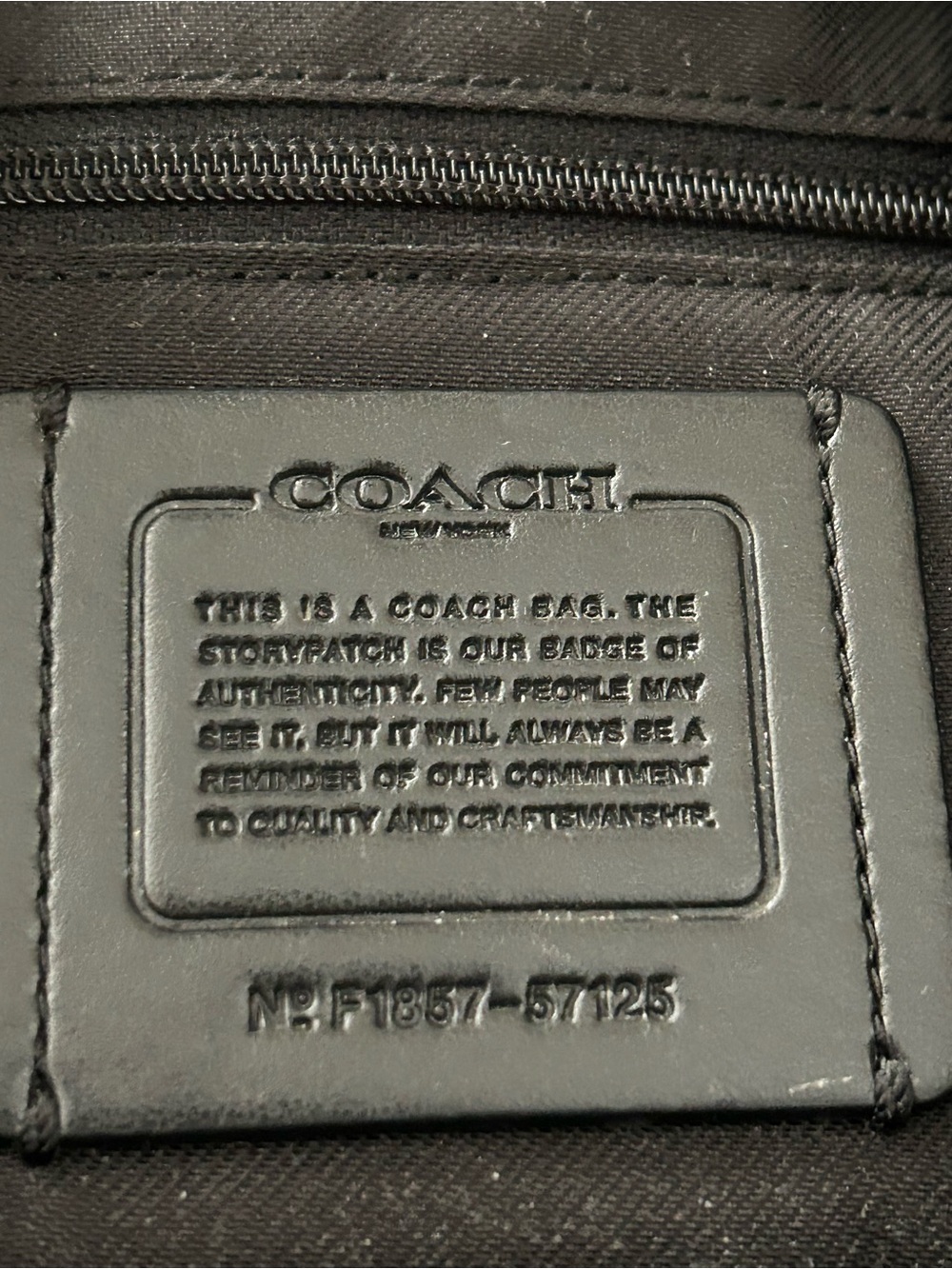 Coach Edie 57125 black pebble leather shoulder bag with gold hardware. Like new! - Picture 14 of 15